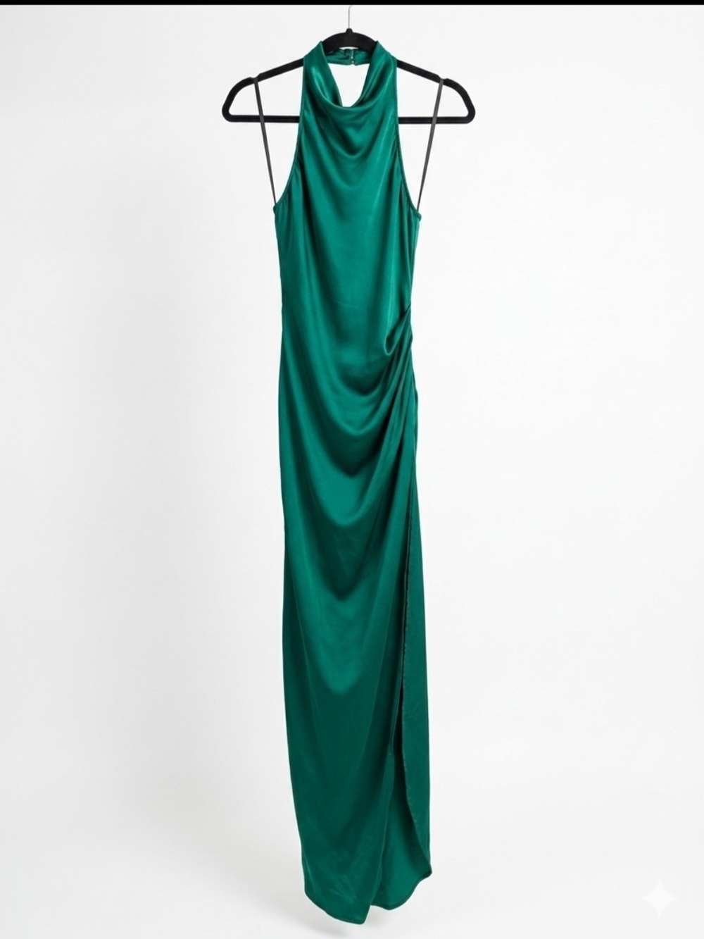 Amanda Uprichard Emerald Green Halter Maxi Dress